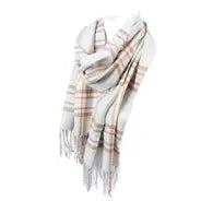 Acrylic Plaid Cashmere Feel Winter Scarf - Multi