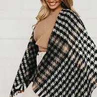 Shayla Houndstooth Shawl Scarf